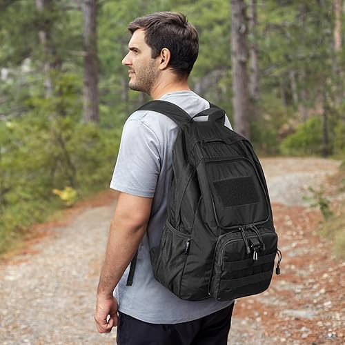 Miniatura 7 de G4Free Mochila ligera plegable de 30L para viajes de senderismo, mochila plegable resistente al agua para hombres y mujeres, Negro -, 30 L