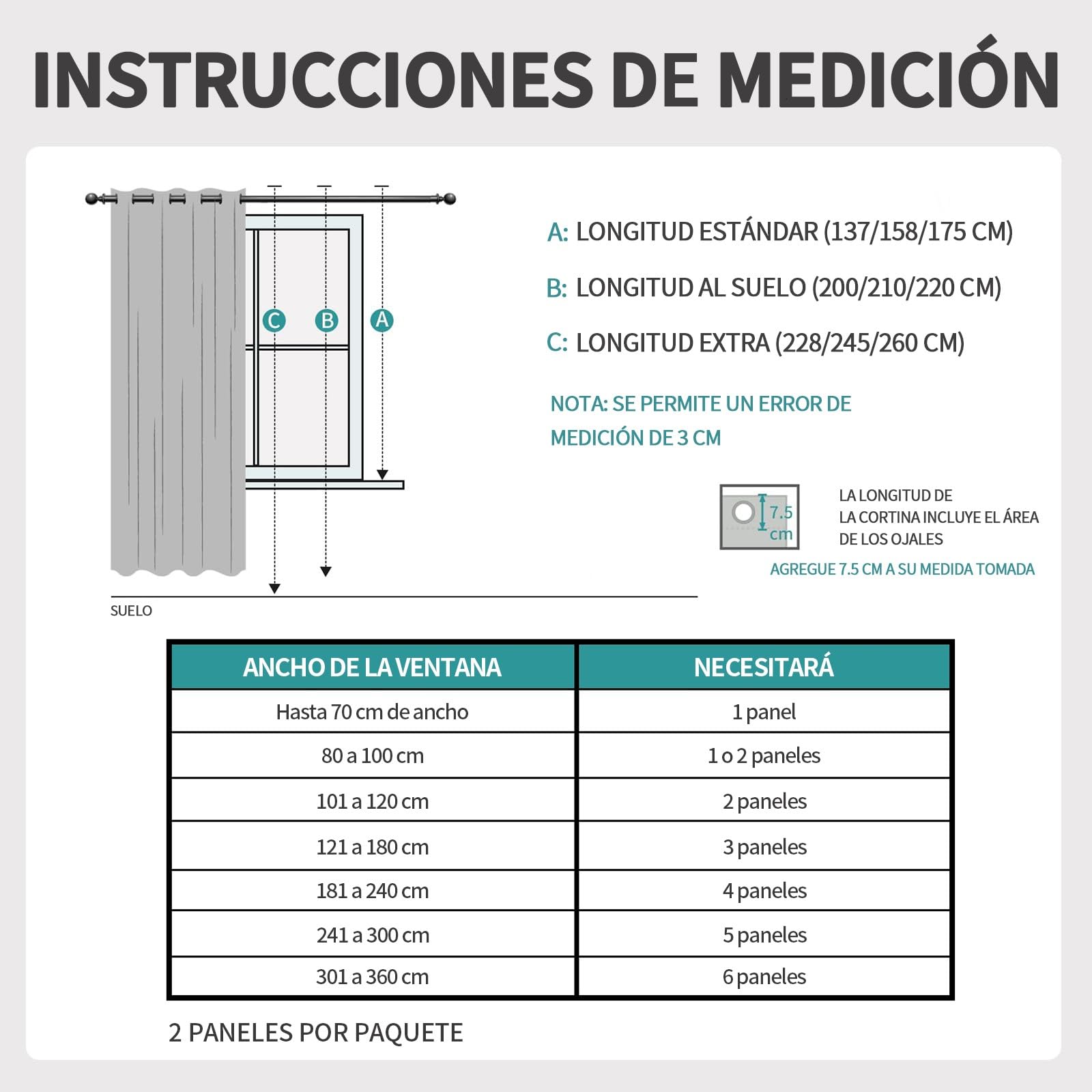 Joydeco 100% Cortinas Opacas 2 Piezas, Lino Cortinas Dormitorio con Ojales Anti Luz Cortina Termica Aislantes Frio y Calor para Salon(Gris, 2x140x175cm)