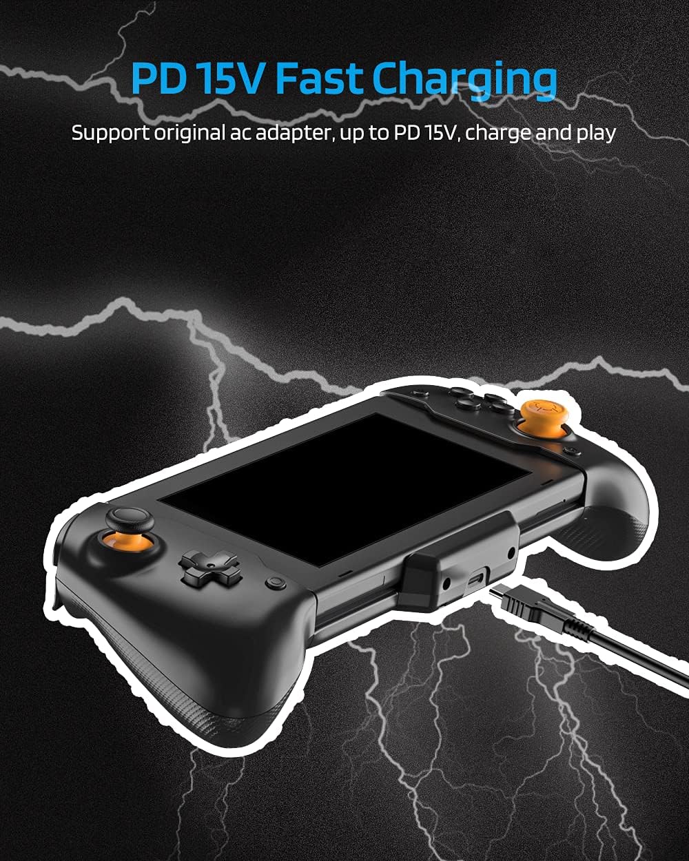 [Upgraded] KINVOCA Switch Controller for Nintendo Switch, Ergonomic Handheld Controller with Motion Control, Dual Motors and Three Analog Sticks