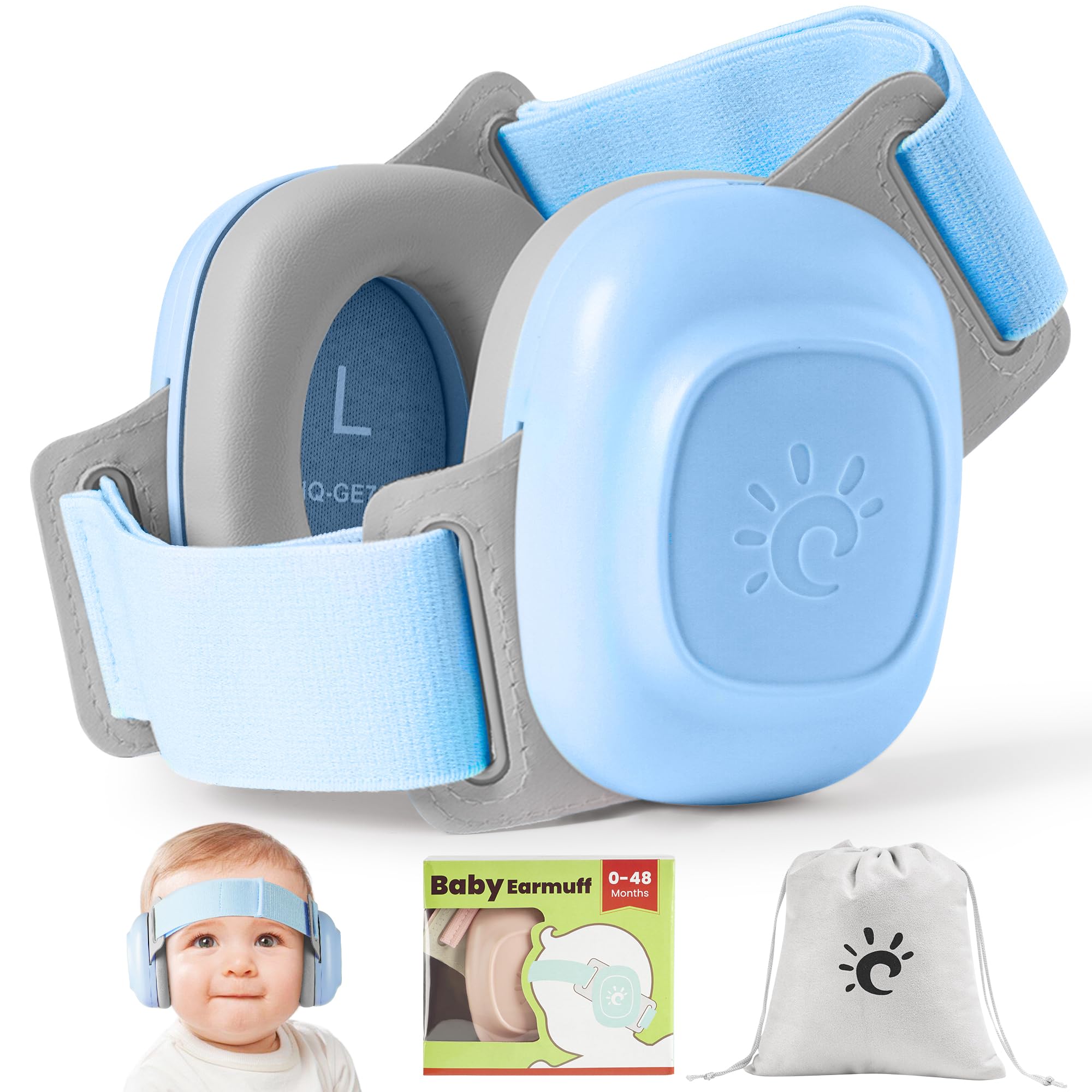 Baby Ear Defenders, Noise Reduction Earmuffs for 0-48 Months,SNR 27dB