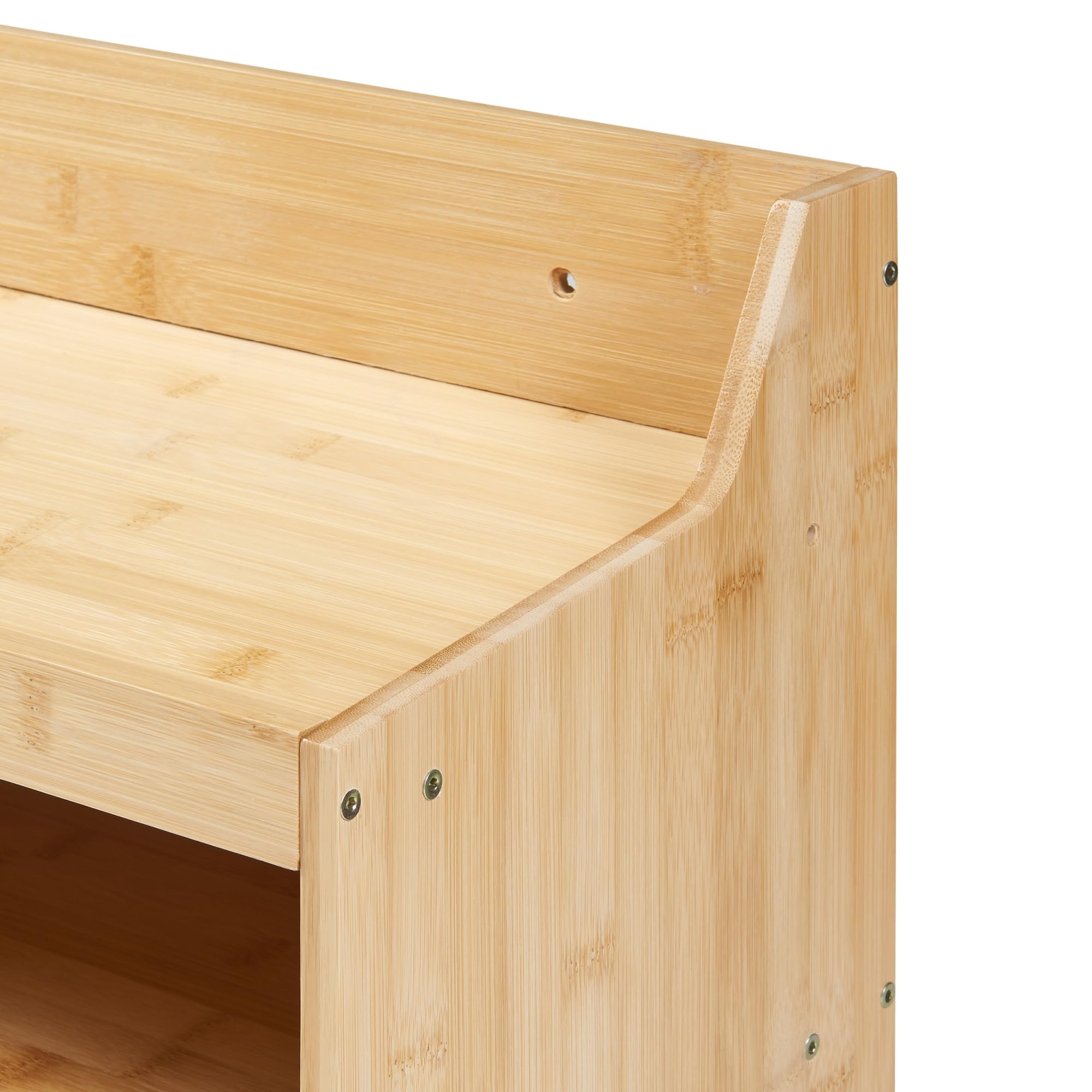[en.casa] Werkzeug-Organizer Gjemnes Wandregal für Werkstatt mit Halterungen Werkzeugeinrichtung 86 x 25 x 45 cm Bambus Garage Werkzeughalter