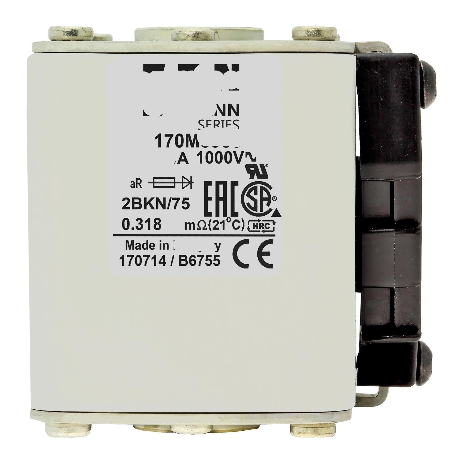 Fusible 170M5959 Cube standard européen type d'installation à extrémité plate - 2