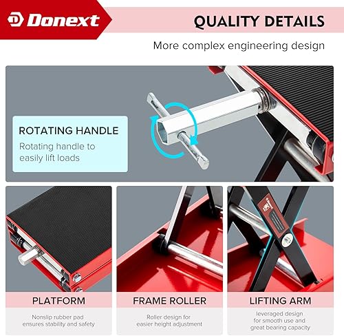 Vista 4 de Donext 1100 LB - Soporte de elevación para motocicleta, soporte de elevación para motocicleta, soporte de reparación para cruiser, bicicleta