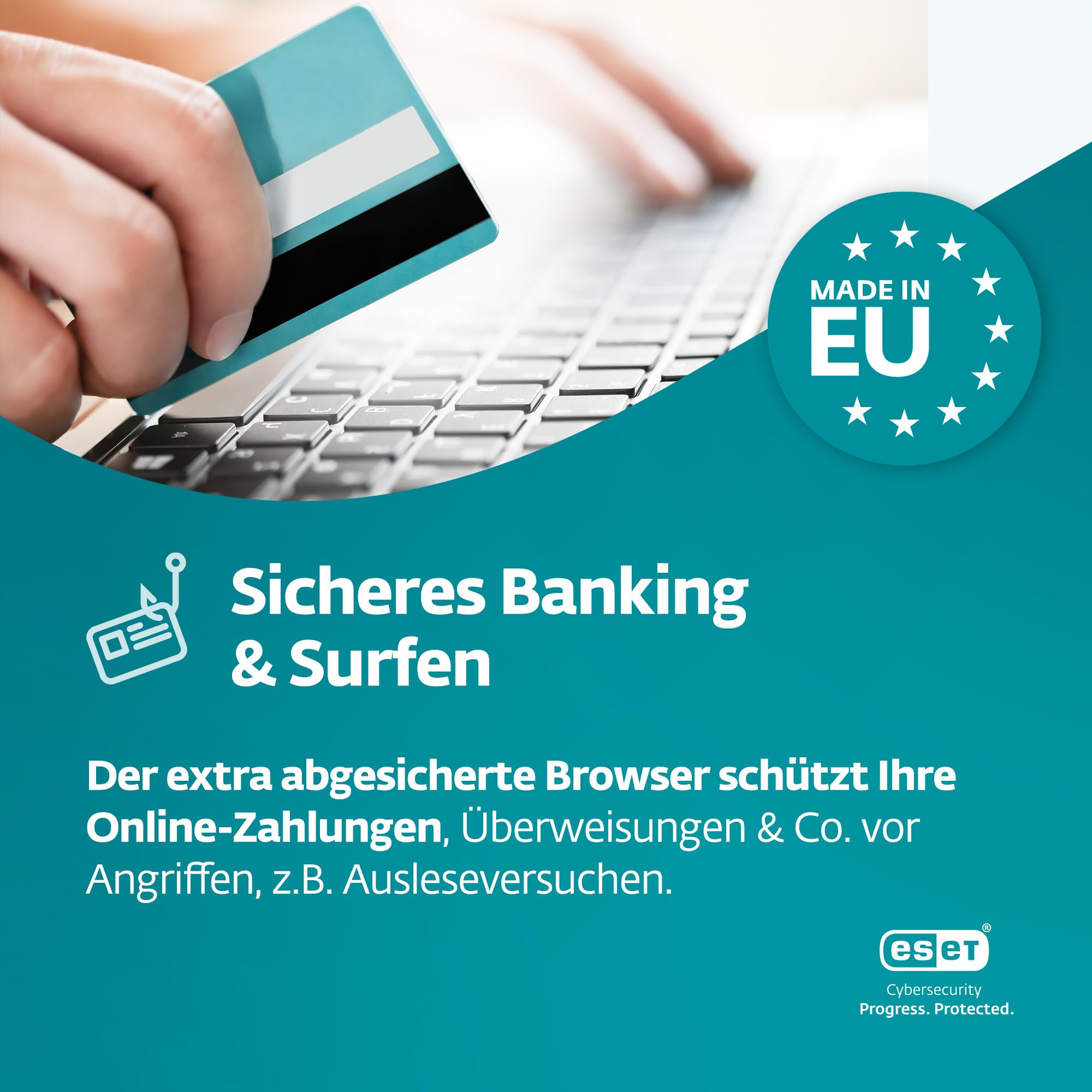 ESET HOME Security Essential 2026 | 3 Geräte | 1 Jahr | inklusive Firewall, Sicheres Banking & Surfen, Mikrofonkontrolle & Webcam-Schutz| Windows, macOS und Android | Aktivierungscode per E-Mail