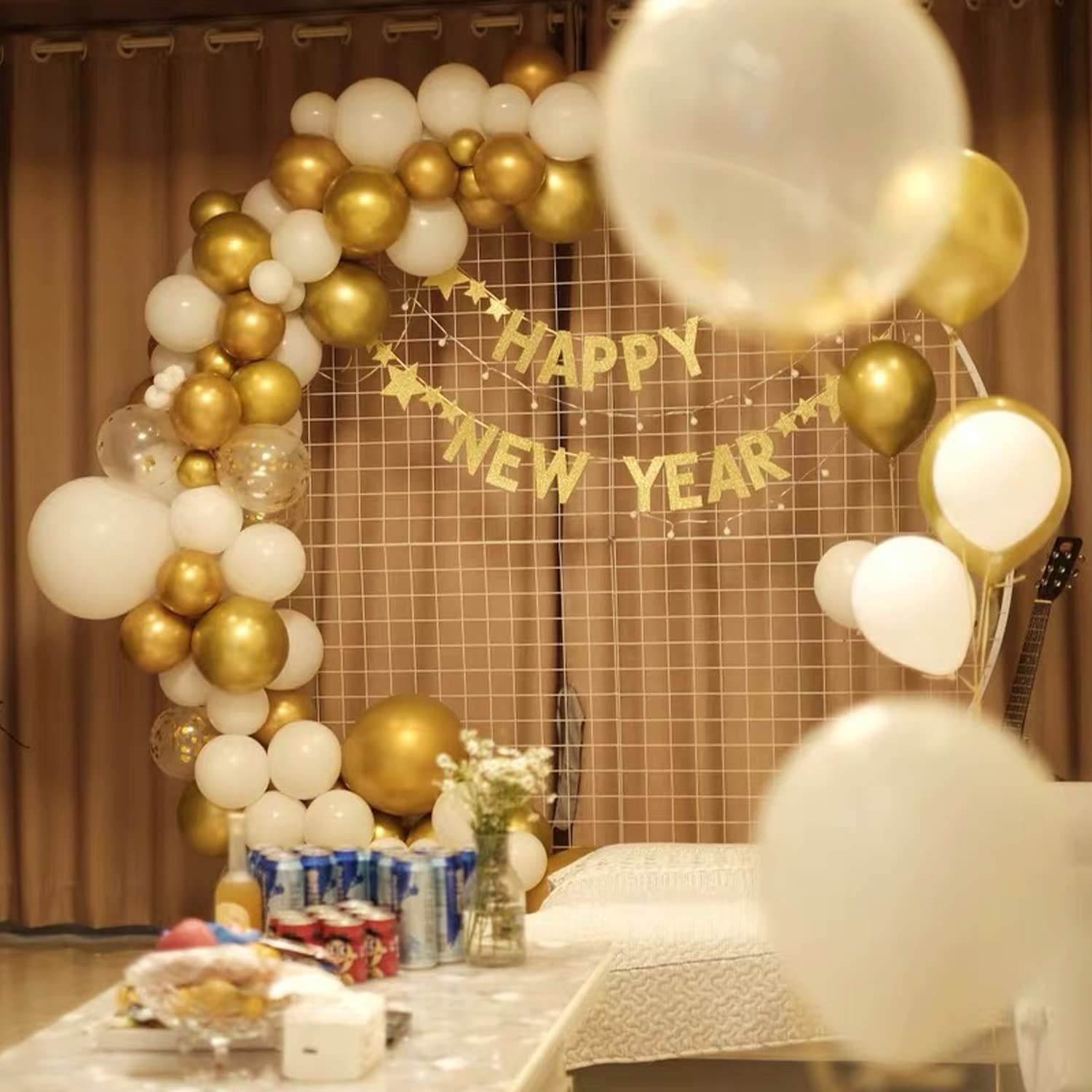 LANGXUN 6ft Pink Metal Round Balloon Arch kit, Pink Circle Mesh Arch