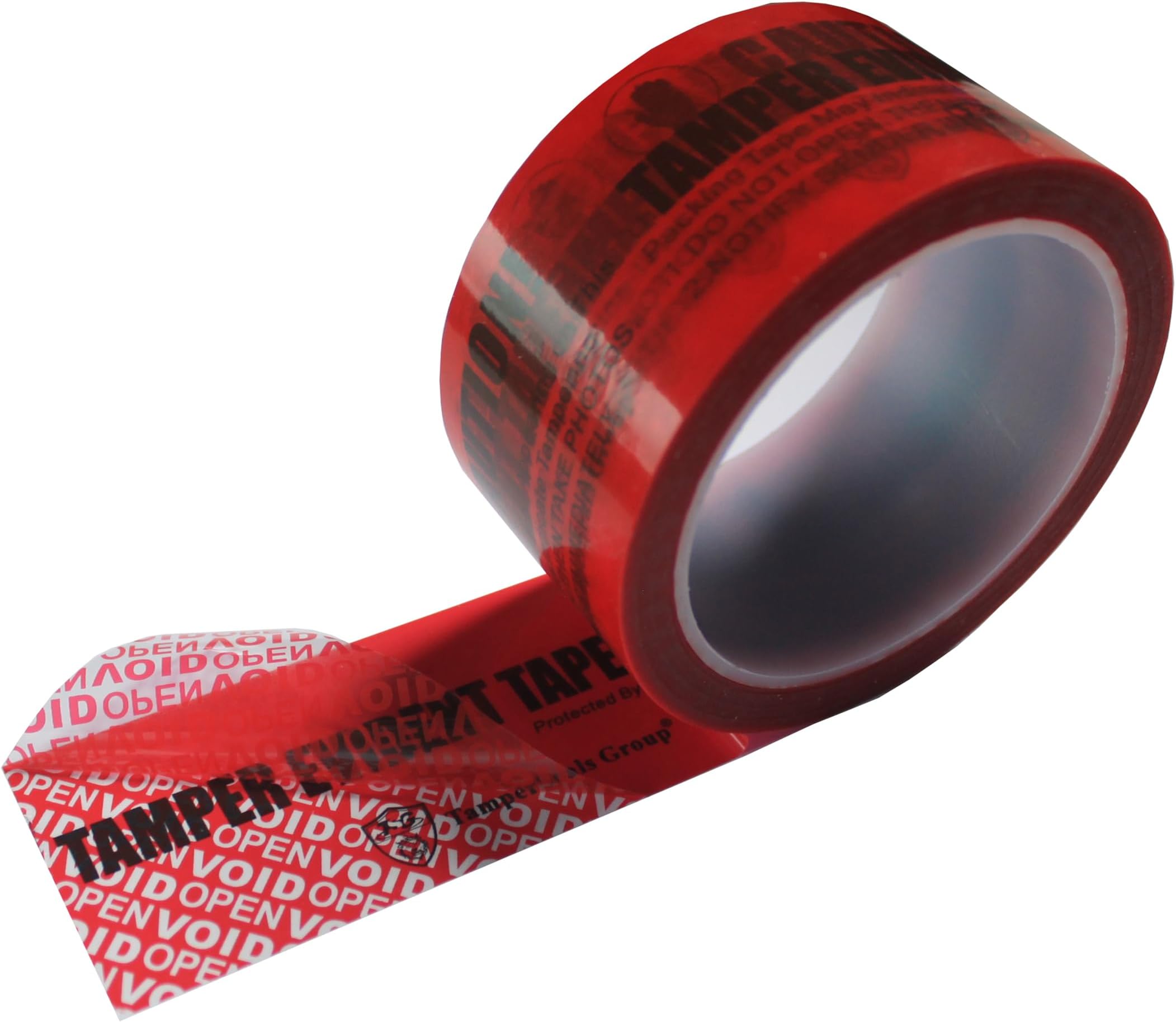 – TamperSeals Group - 1 Roll 100% Total Transfer Tamper Evident Security Seal Tape (50mm x 50m x 2mil, Ultra-Thick “Void” Film, Red)