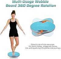 Vista 5 de NALANDA Wobble Balance Board, Core Trainer for Balance Training and Exercising, Healthy Material Non-Skid TPE Bump Surface, Stability Board for Kids