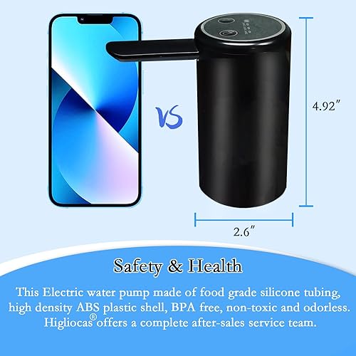 Miniatura 6 de Dispensador de agua eléctrico de 5 galones bomba de botella de agua potable automática portátil - Bomba de jarra de agua inteligente con USB