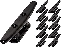 Vista 6 de Tacos de nailon negro de 4 pulgadas de 4 pulgadas – (2, 5, 10 unidades) – Tacos de cuerda, kayak, PWC, corbatas de barco, tacos de muelle de barco