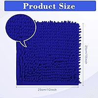 Vista 3 de Alfombra escolar de chenilla, 100% microfibra, con parte trasera antideslizante para decoración de casillero (azul, 10 x 10 pulgadas)