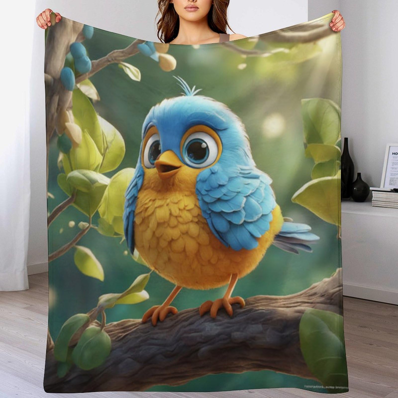 Couverture canapé oiseau mignon pour réchauffer vos moments en famille et vos soirées d'hiver