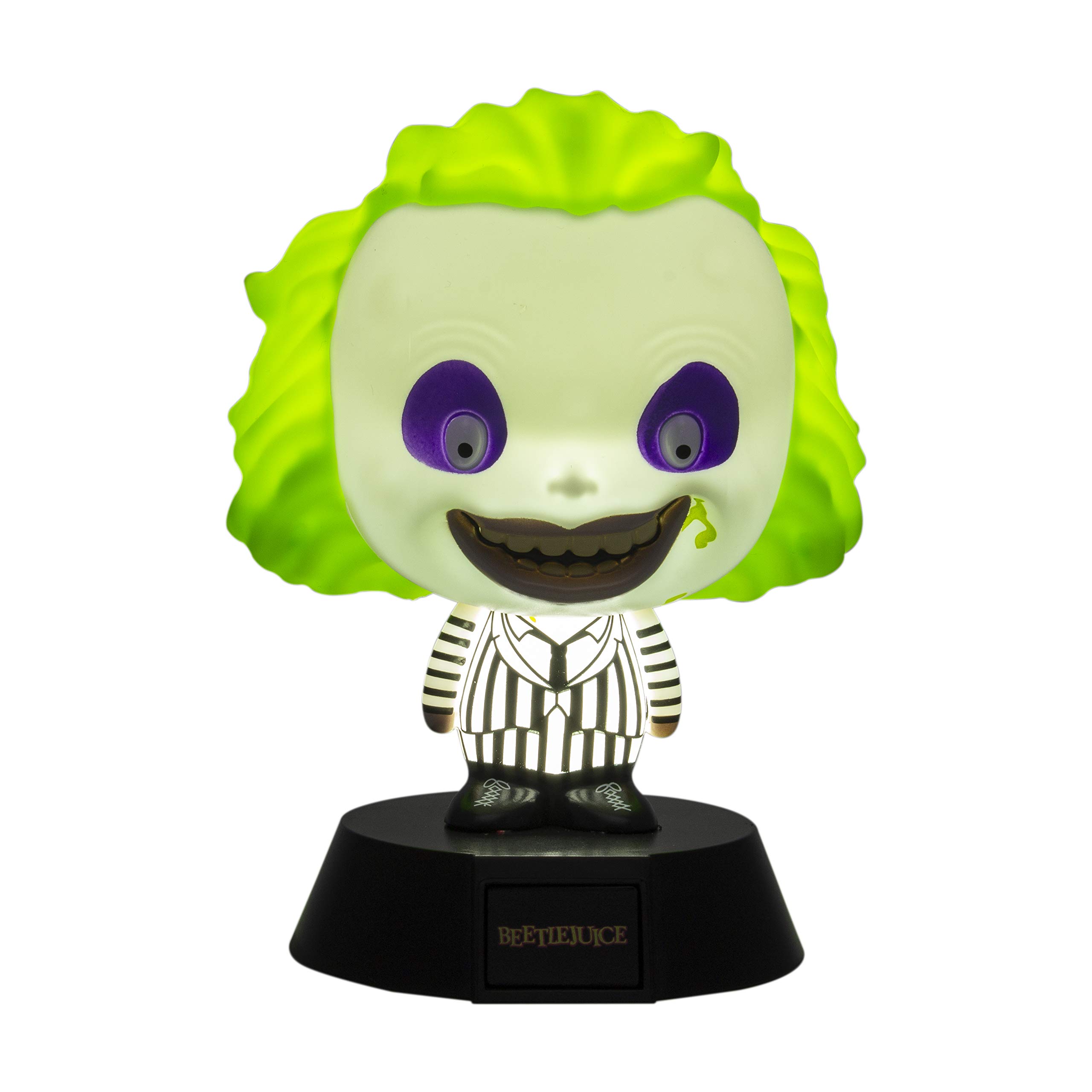 Paladone Beetlejuice 3D Icon Night Light or Desk Lamp BDP | Officially Licensed from The 1988 American Horror Film,Black and White | Battery Powered 2X AAA