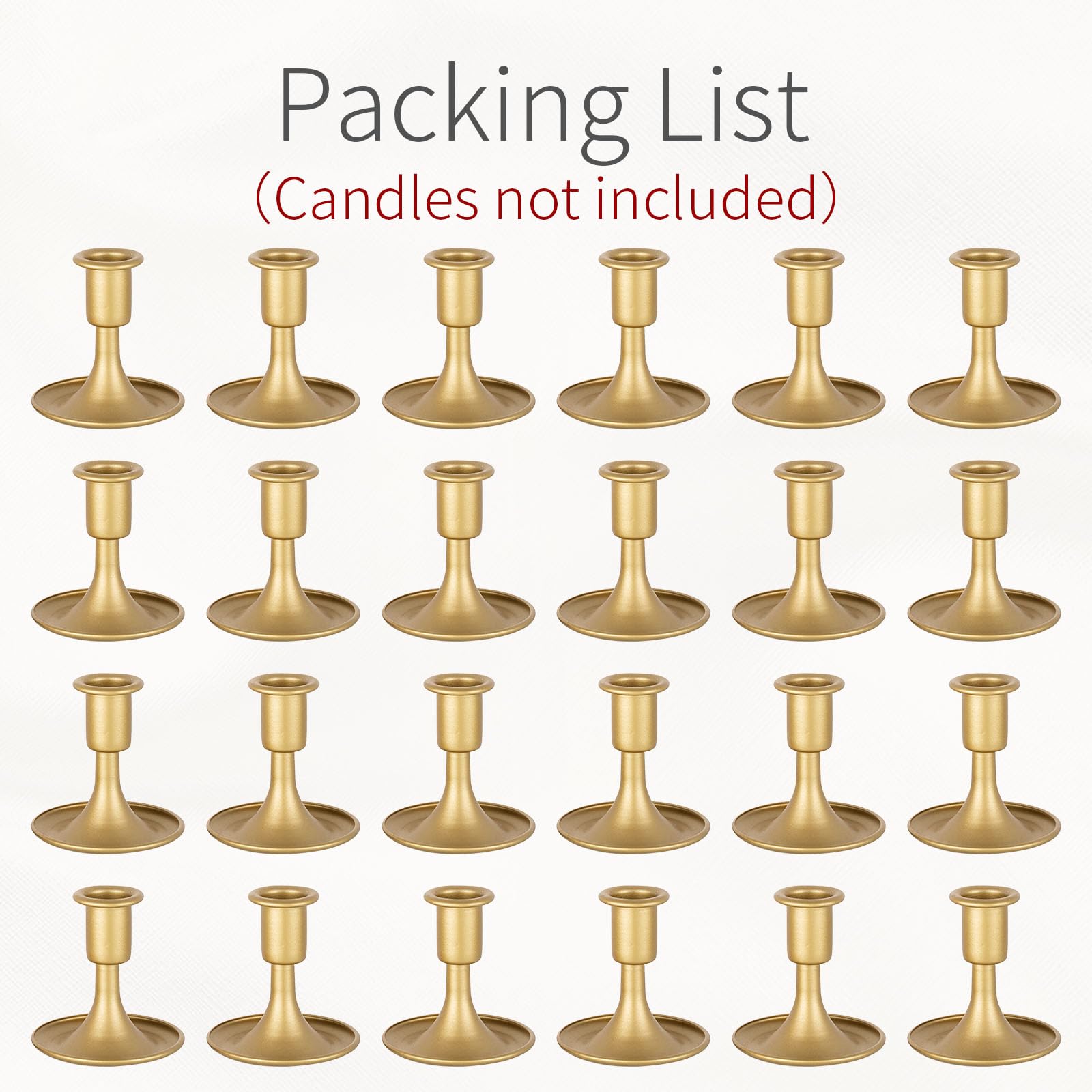Portavelas Oro de Metal: 24 Pcs Candelabros Vintage