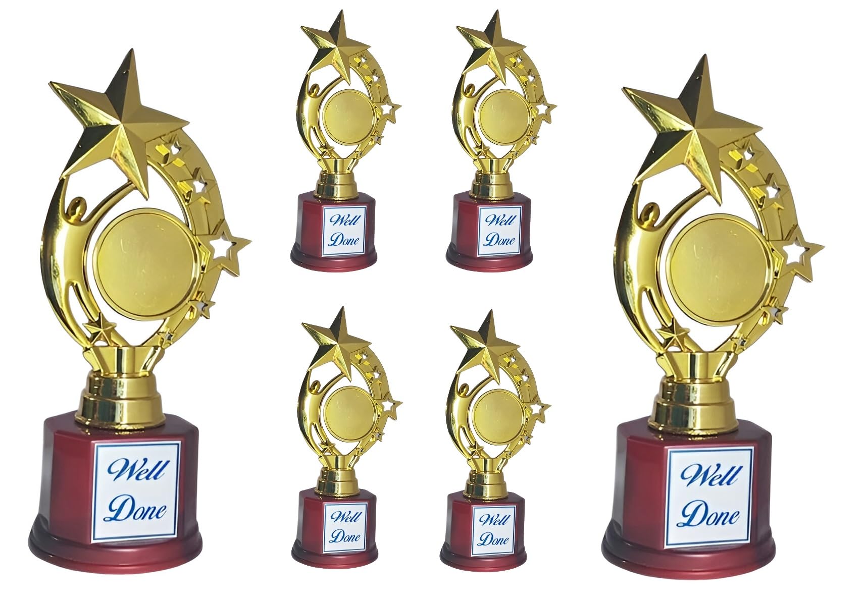 Golden Trophy Set for Events, Functions || Awards for Team(Golden Coloured, 17 cms) (6)-image-5