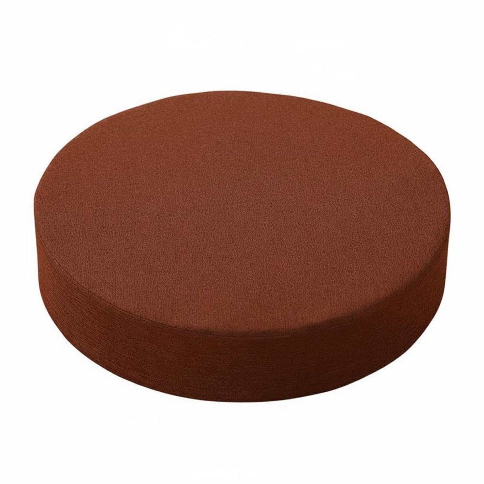 CALANDIS Japanese Tatami Cushion Removable Washable Cover Round Meditation Cushion Breathable Linen Textile Thick Floor Pouf for Exercise Practitioners Coffee 50x10cm a | Pillows | Home Dacor-picture-29