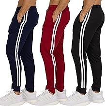 PURE CHAMP Men’s 3 Pack Mesh Joggers with Zipper Pockets, Athletic Pants for Men – Moisture-Wicking Gym Sweatpants Men