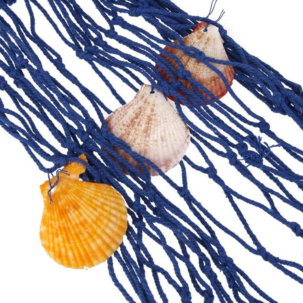 Rete da pesca in stile nautico decorativo rosso blu va casa