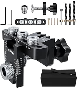Kit De Plantilla Para Clavijas De Madera Autocentrante - Guía De Taladro Y Bujes Para Ensamblajes Precisos