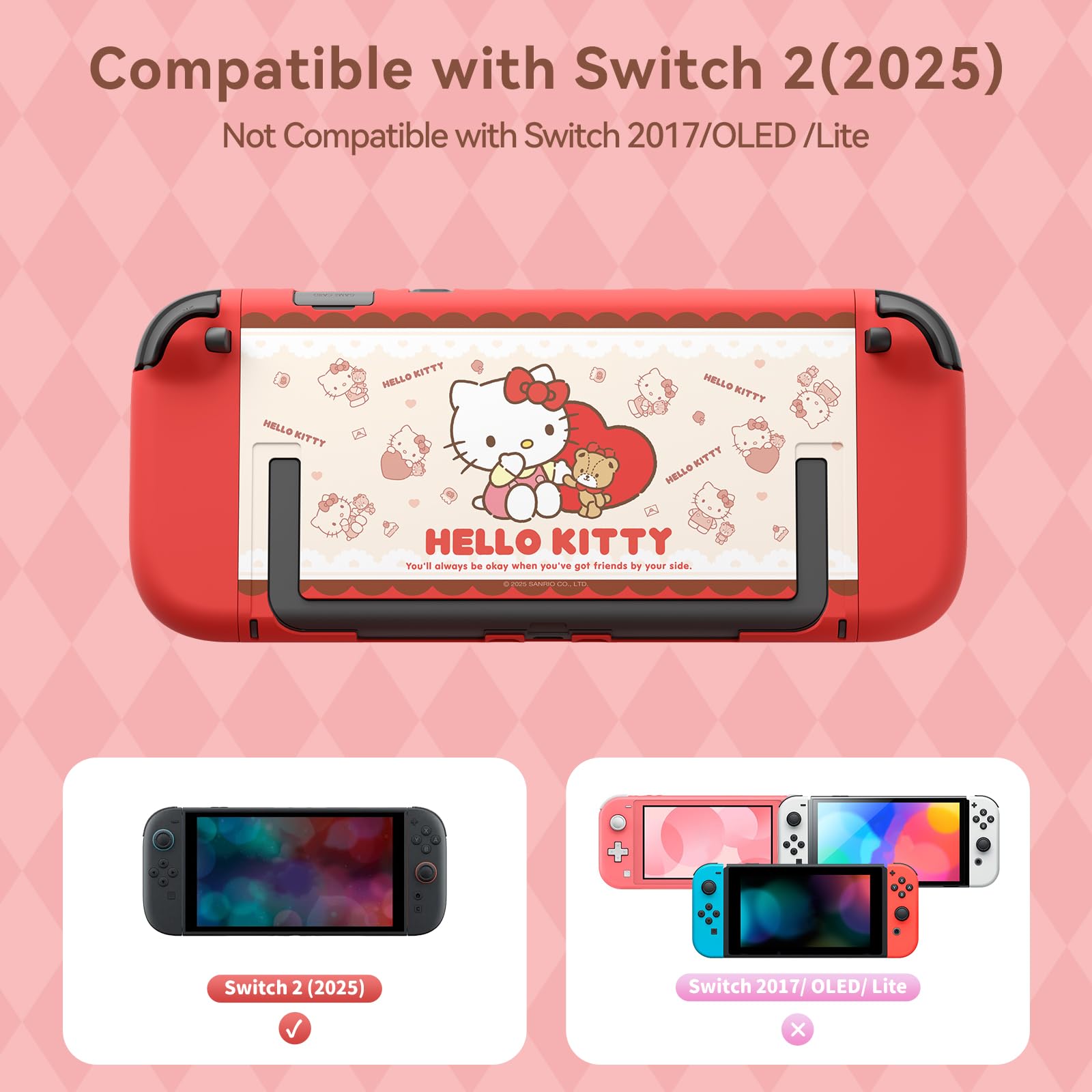 Kuitmor Funda acoplable para Nintendo Switch 2 2025, carcasa protectora delgada de policarbonato duro compatible con accesorios Switch 2 - HLK