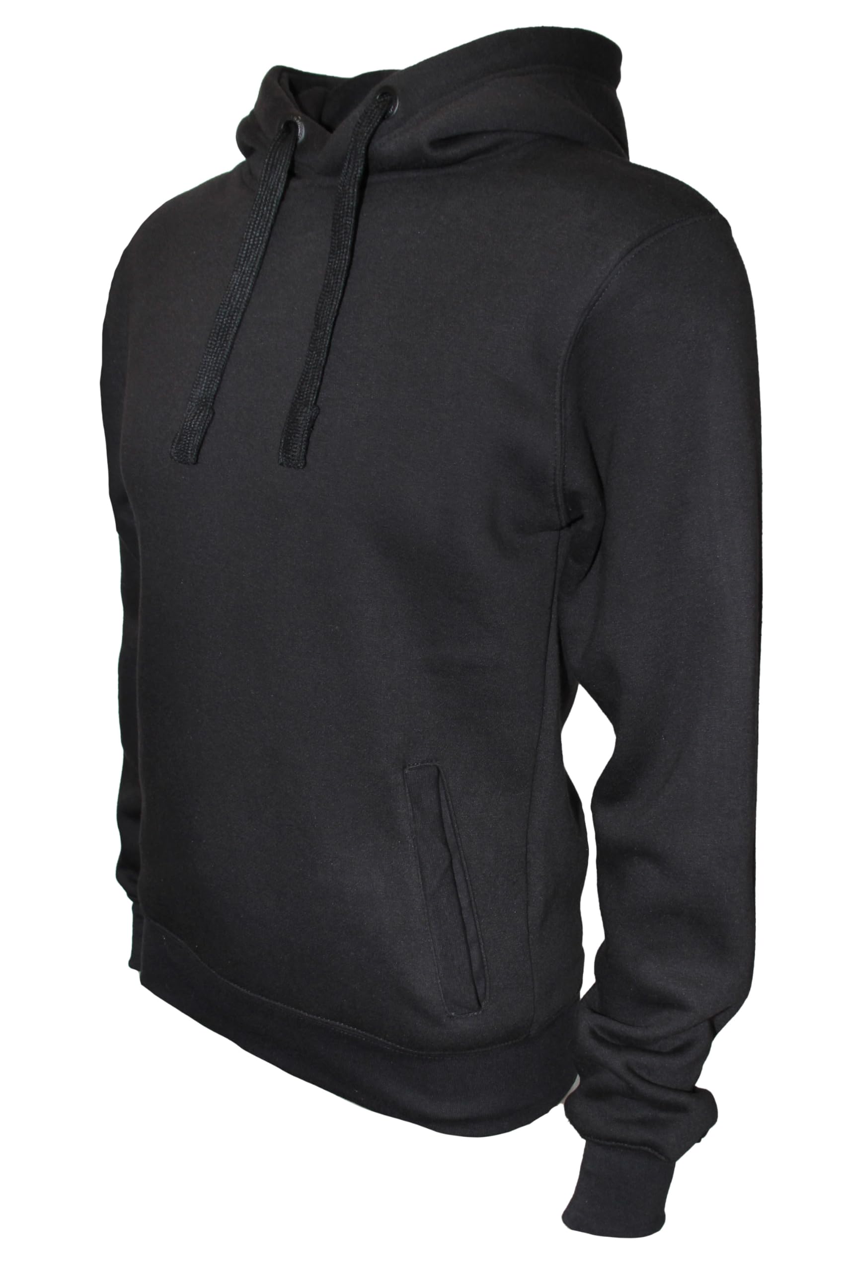 ROCK-IT Apparel Bluza z kapturem dla mężczyzn z kieszeniami bocznymi, ciężki i miękki materiał – z kapturem i kieszenią typu kangurka [rozmiary S-5XL] Hoodie czarna