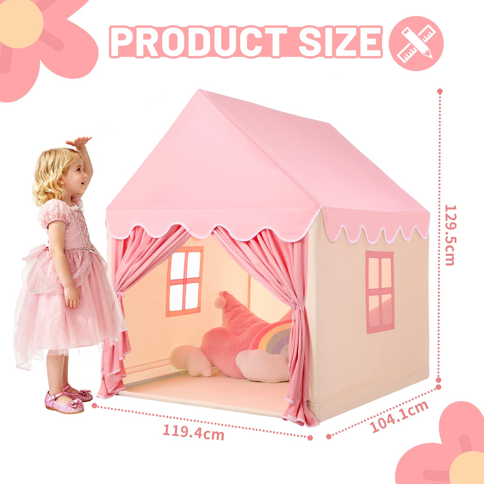 Wilwolfer Tente bébé extérieur : Maison Enfant intérieure - Cabane Enfant pour extérieur et intérieur - Le Cadeau d’Anniversaire Parfait