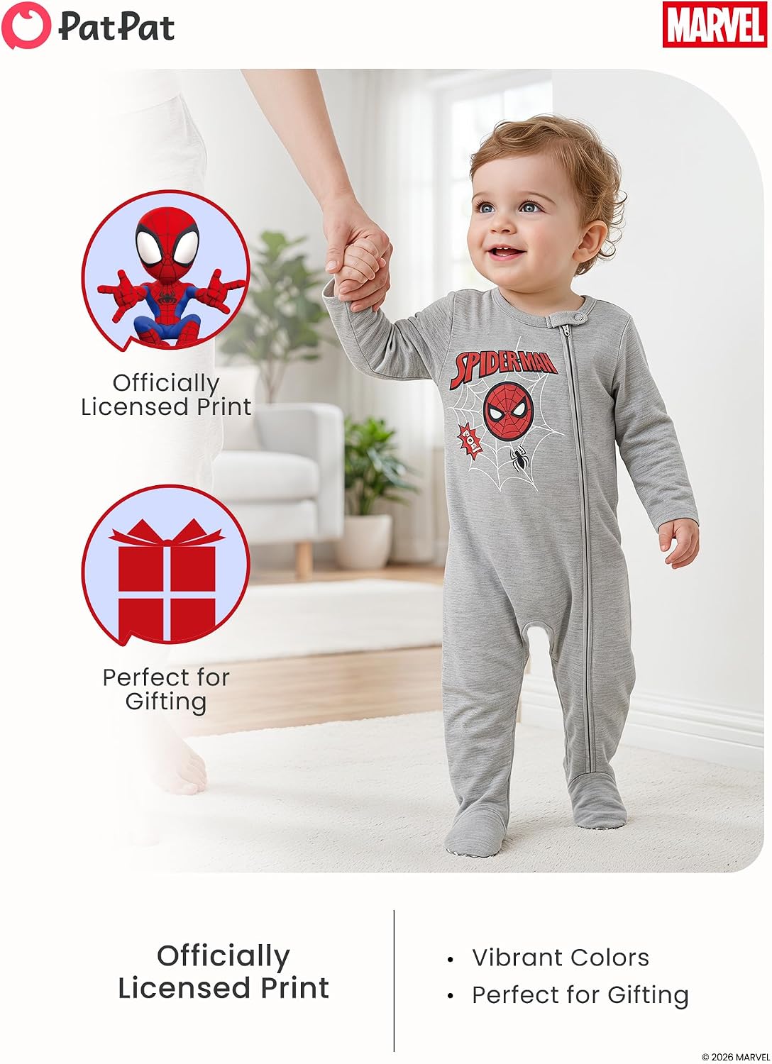 Disney Baby 2-Pack Zipper One-Piece Footie Rompers Outfit Newborn to Infant