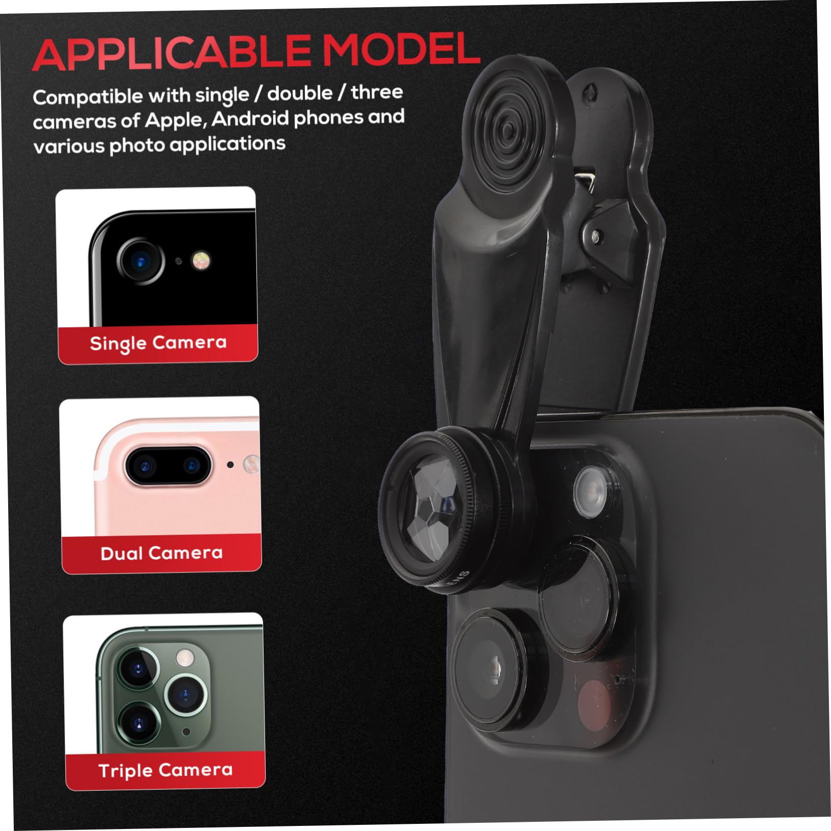 Housoutil Obiettivo Grandangolare Fisheye Per Fotocamera Del Telefono Kit Obiettivo Per Fotocamera Del Telefono Cpl