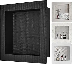 VEVOR Shower Niche 16x16 in with One Shelf, Black