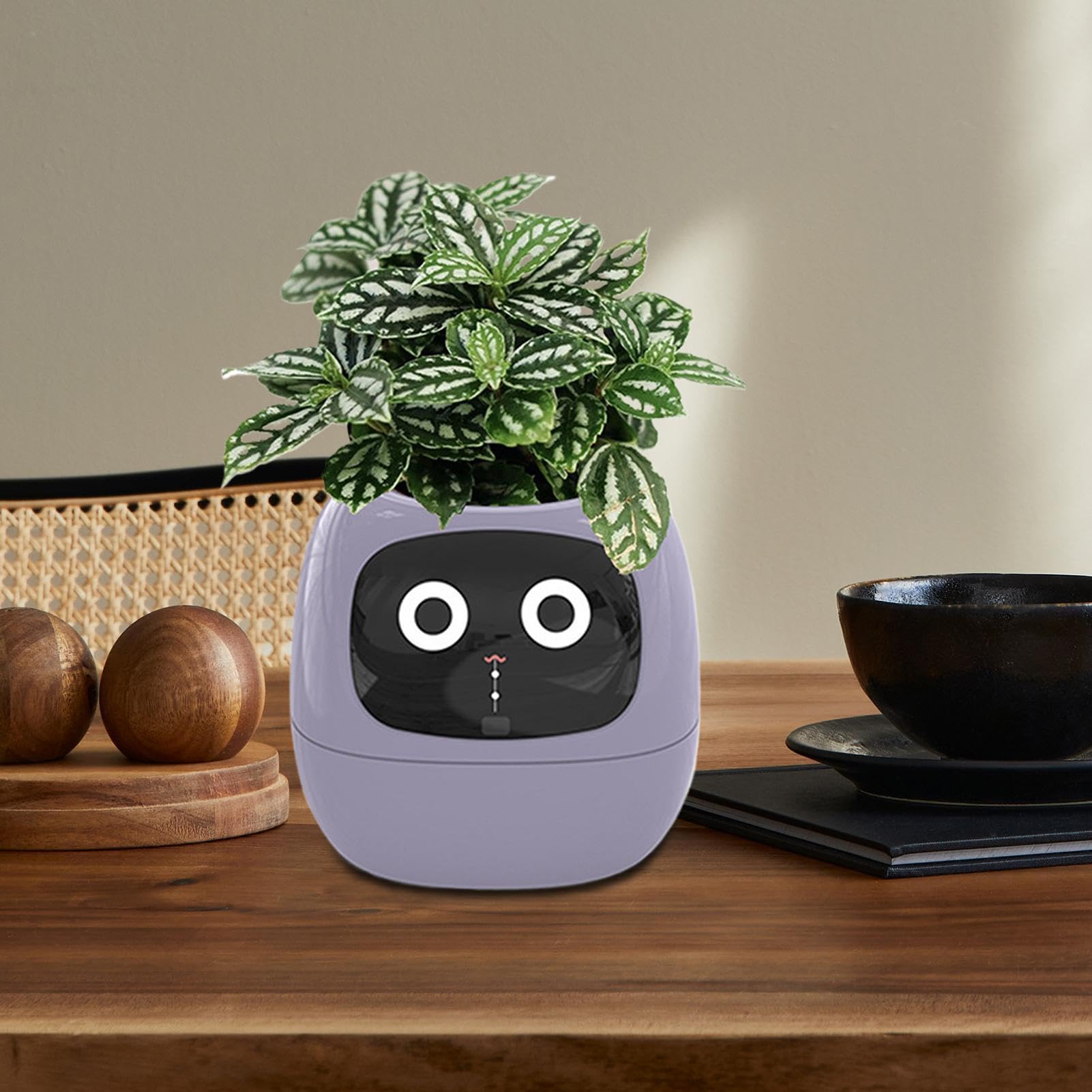 Smart Plant Pot - Adorabile fioriera automatizzata per interni | compagno di piante interattivo, vaso intelligente per piante da interno con funzioni automatizzate, seguace delle piante