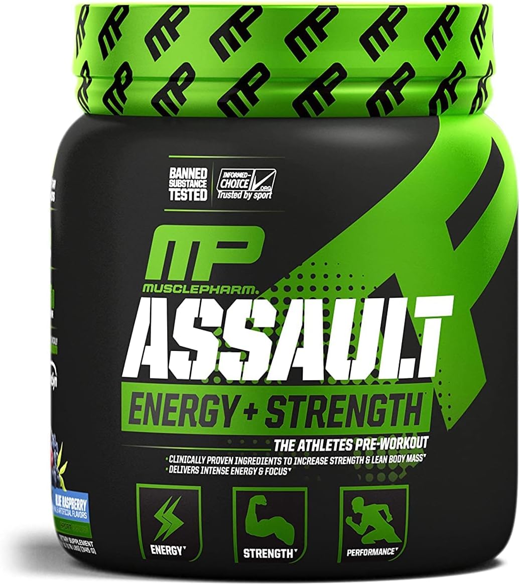 MusclePharmMuscle Pharm Assault Pre-Workout System, Blue Raspberry, 30 Servings, 0.76 Pound