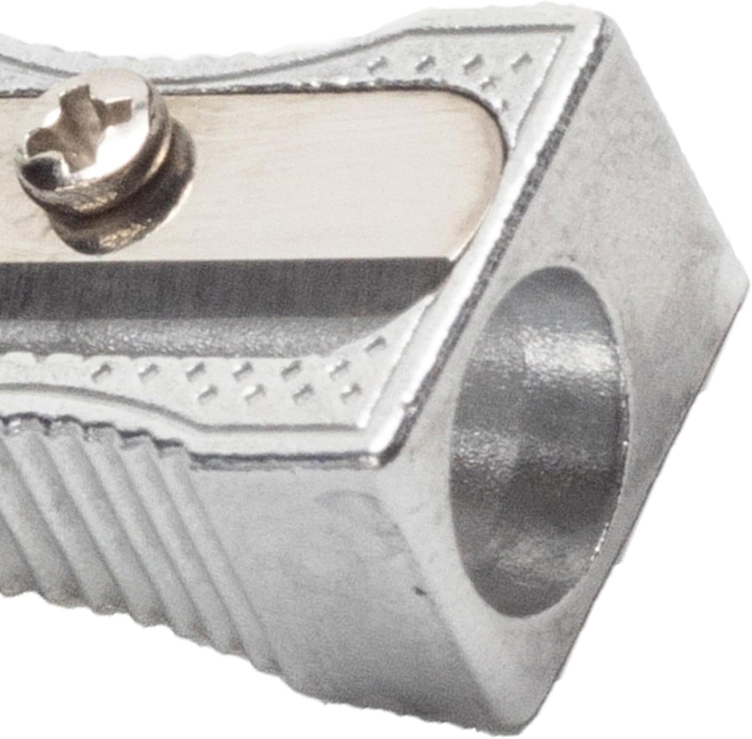 School Smart 1 Hole Pencil Sharpeners, Silver, Pack of 12