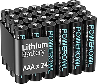 POWEROWL Lithium Batteries AAA High Capacity Long Lasting, 1.5V Triple A Battery for High-Tech Devices - 24 Pack Non-Rechargeable