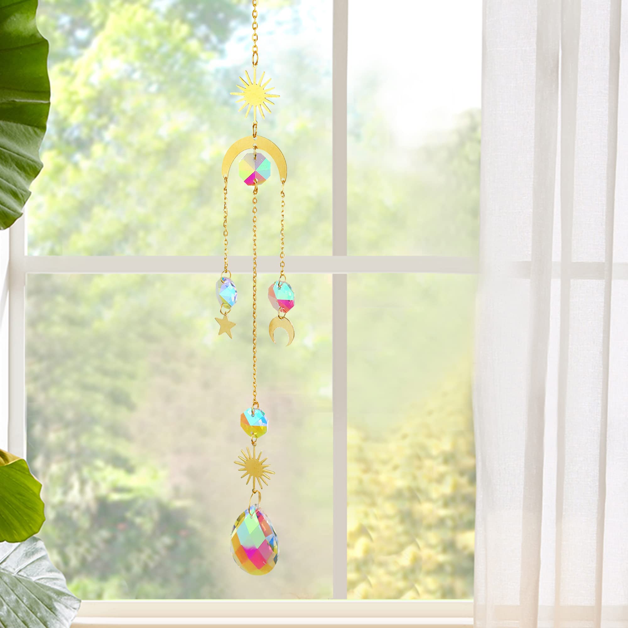 Carillon éolien En Cristal Attrape-soleil à Suspendre - Pendentifs