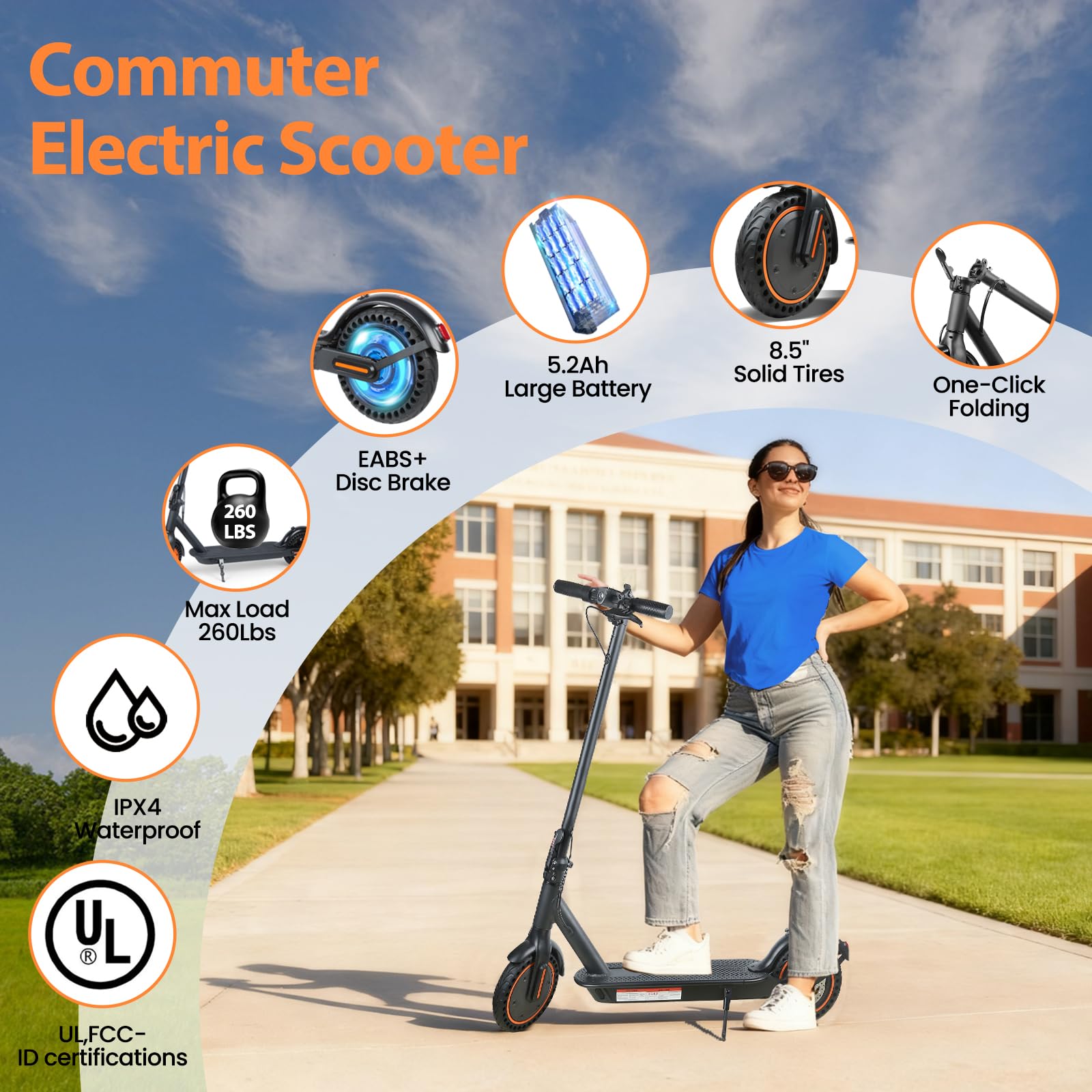 Trottinette Électrique Pliable Ultra-Légère 12kg – 30 km Autonomie, 25 km/h | Moteur 500W,Max 25 km/h, Pneus Anticrevaison, Application Connectée, 3 Modes de Vitesse –Idéale pour les Déplacements Urbains