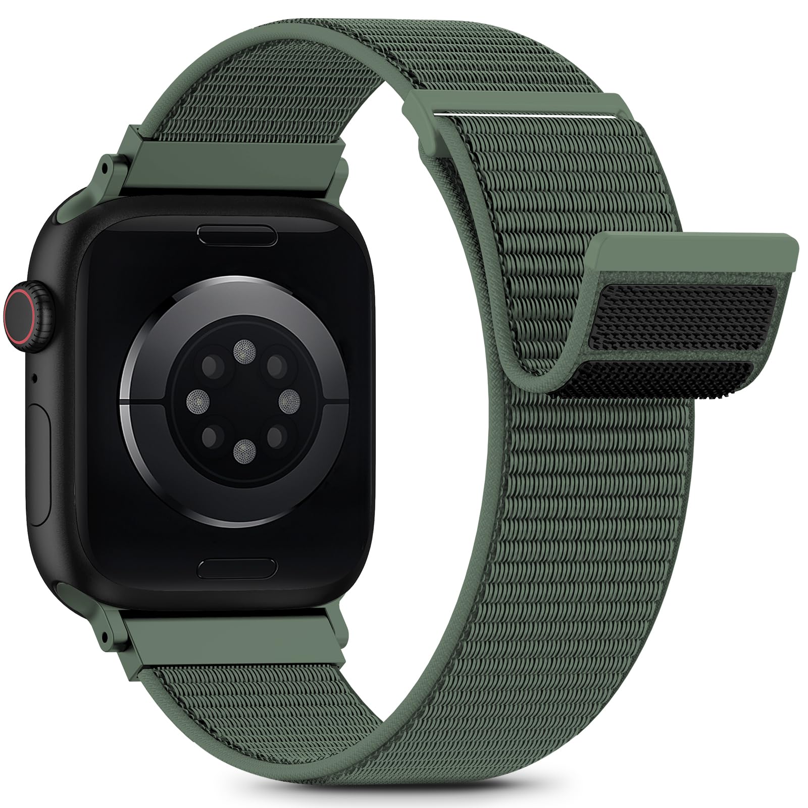 Nylon Loop Sport Band Compatible with Apple Watch Bands 44mm 45mm 46mm 49mm 42mm for Women Men, iWatch Wrist Straps for Ultra 4 3 2, Se, Series 12 11 10 9 8 7, Breathable, Soft Band Ideal for Outdoor