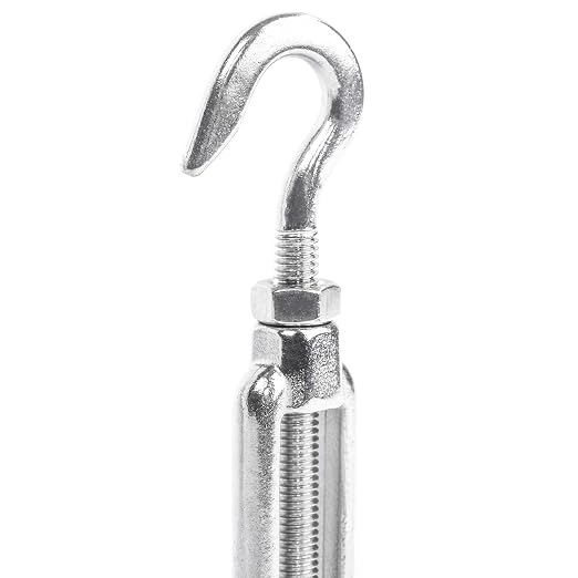 Tensor para cables tipo gancho de acero inoxidable 5/16" x 3-1/2" miniatura 4