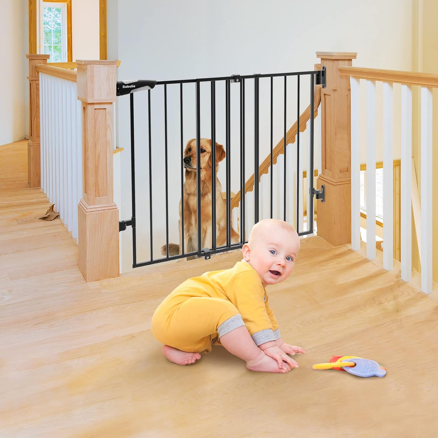 Babelio 2643" Hardware Mount Baby/Dog Gate for Stairs and