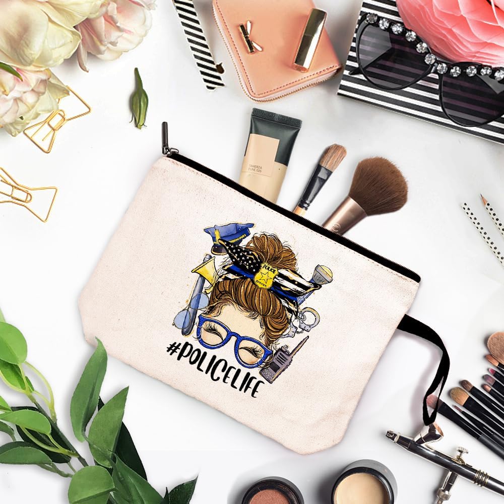 ZhantUone Police Life Cosmetic Bag - Gifts for Policemen & Women, Birthday & Retirement Gift, Academy Graduation image 2