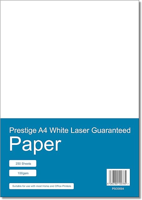 Prestige A4 White Laser Guaranteed Paper 100gsm - 250 Sheets