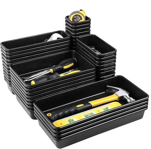 Organizador de cajas de herramientas para 60 unidades, tamaños más grandes, 5 tamaños, organizadores de cajones de escritorio, organizador de