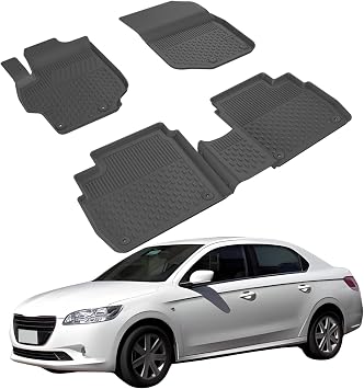 Sahler Floor Mats fits Peugeot 301 2012-2026 | Custom Fit Floor Liner for Cars | Premium Quality Car Mats Black | Odorless All Weather Waterproof Durable 4.5D Liner