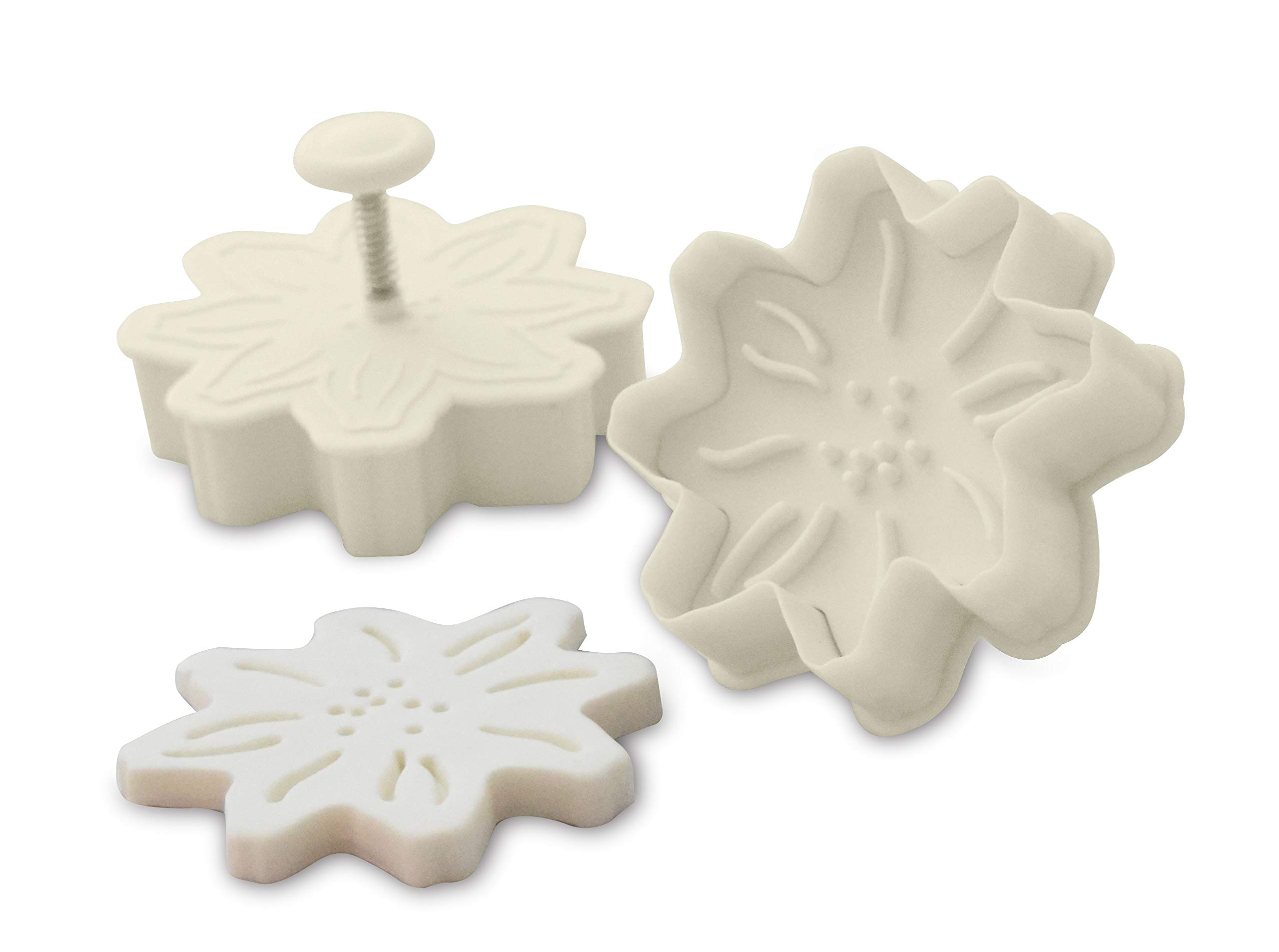 Ateco Fondant- und Teig-Prägevorrichtung, 5,1 cm, Blumen-Ausstecher, weiß