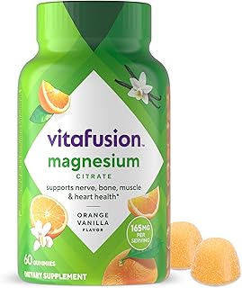 vitafusion Suplemento de gomitas de magnesio, aporta calma a tu rutina vitamínica, sabor cítrico tropical, 60 gomitas