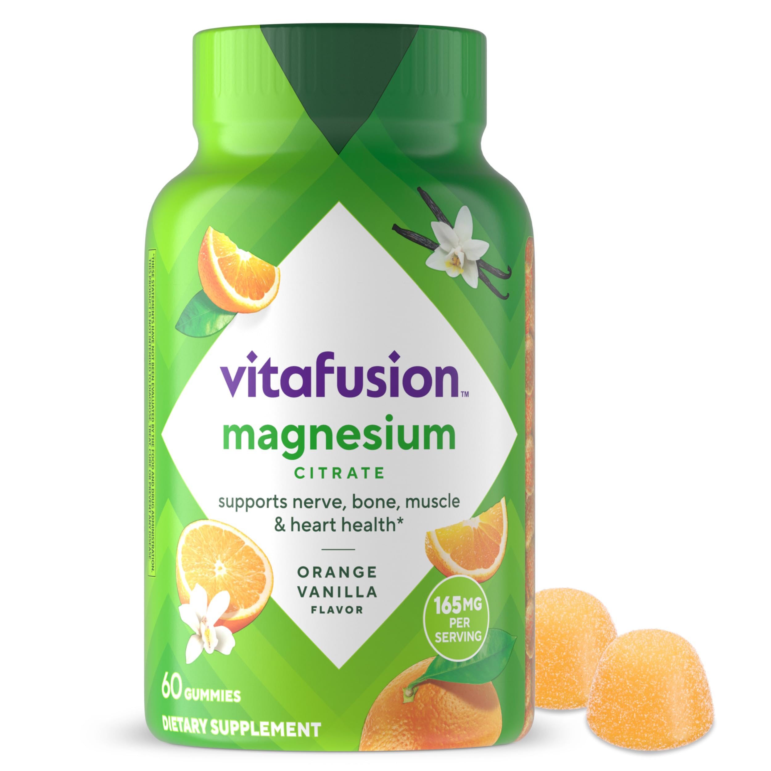 Magnesium Gummy Supplement, Bring calm to your vitamin routine, Tropical Citrus Flavor, 60 Gummies