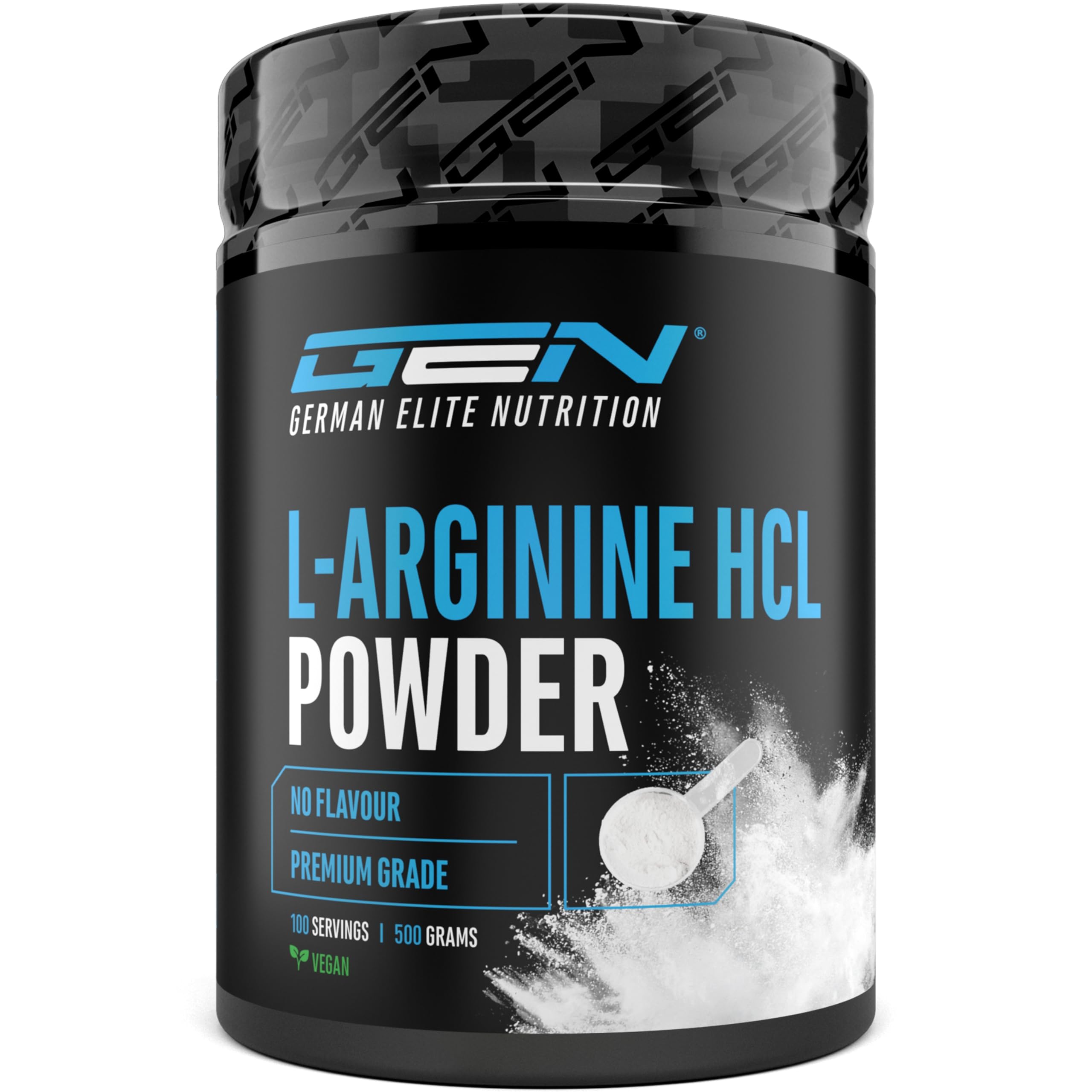 L-Arginine HCL - 500 g en Poudre - L-Arginine Hydrochloride - Premium : Acides Aminés Végétaux - Solubilité optimale - Poudre pure Sans Additifs - Végan
