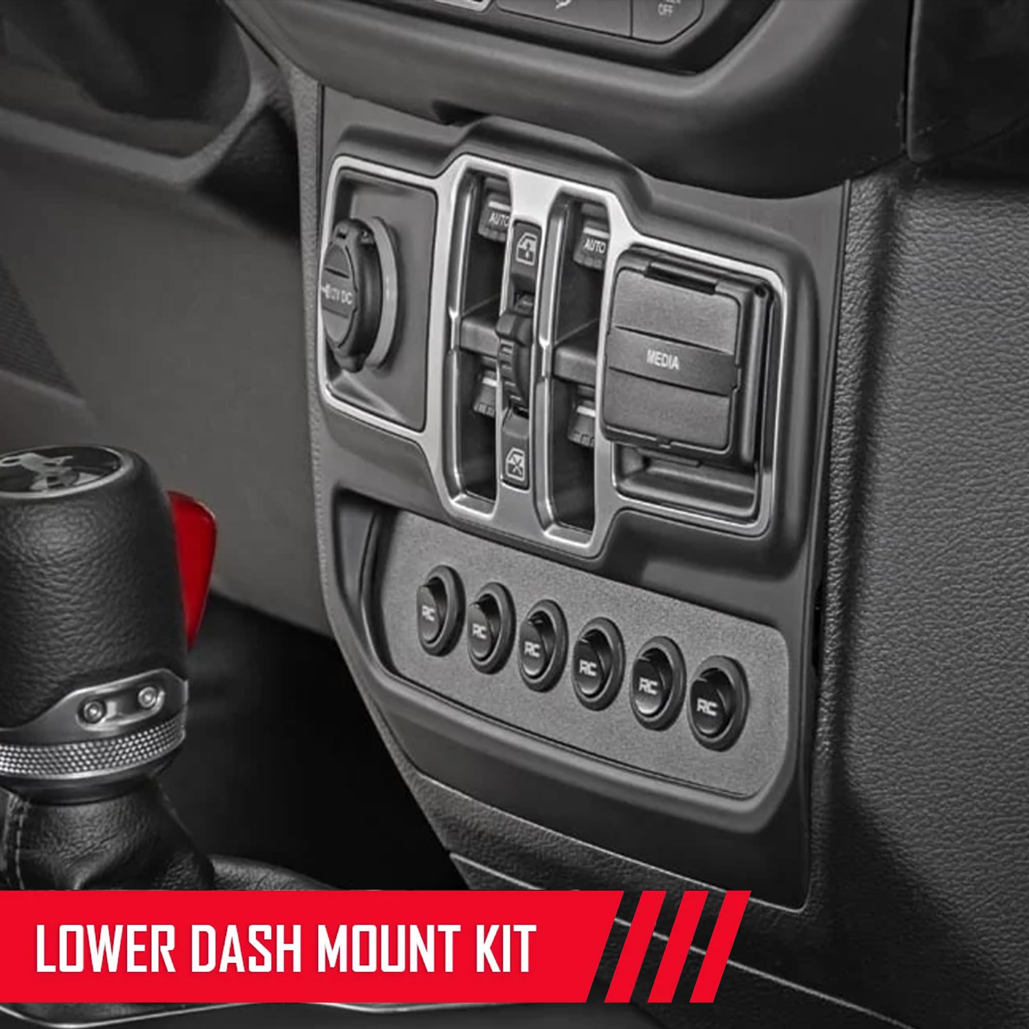 Rough Country MLC-6 Jeep Wrangler JL/Gladiator JT 2018-2020, czarny