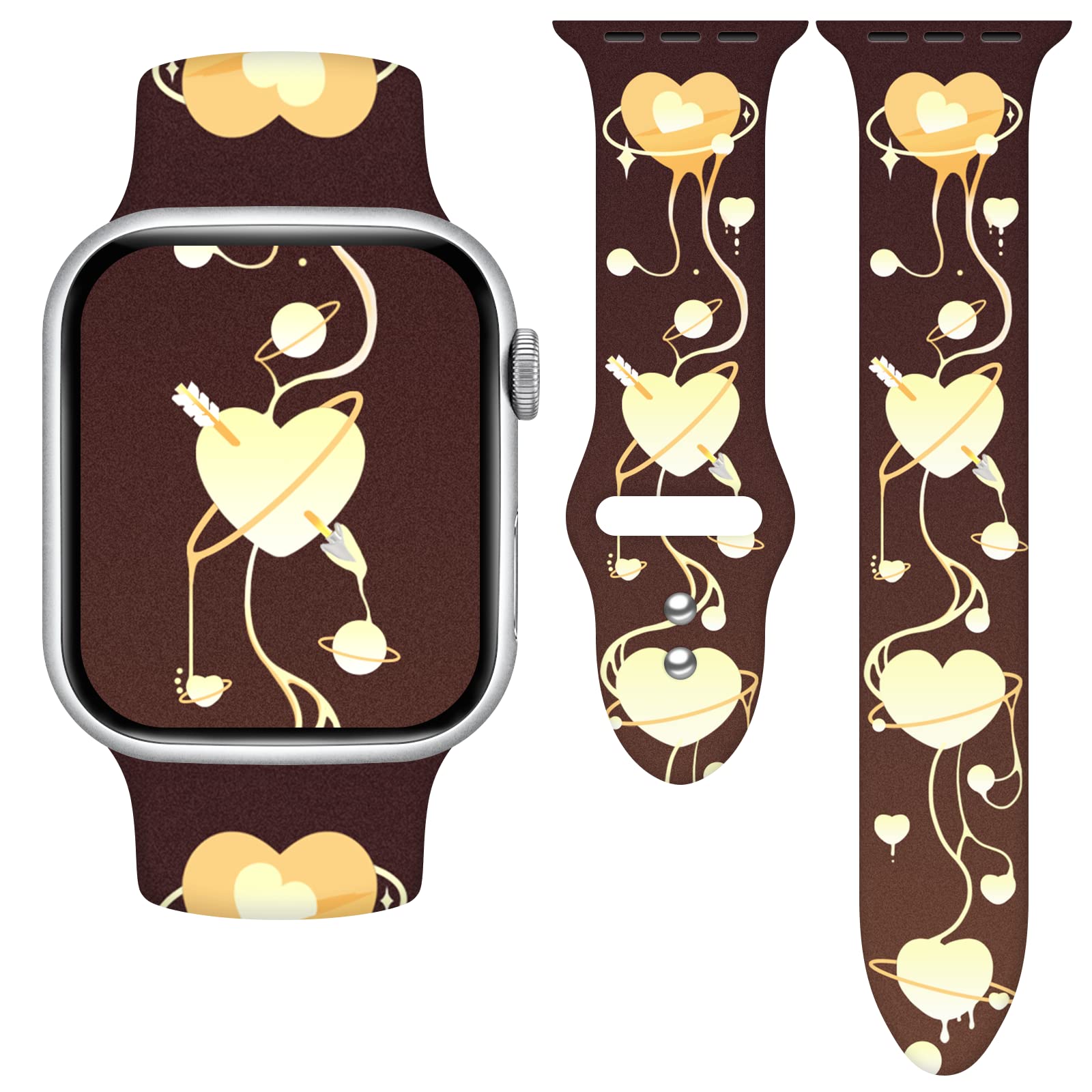 CZHWB Holidays Watch Band Compatible with Apple Watch Band 38mm 40mm 41mm 42mm 44mm 45mm 49mm,Soft Silicone Sport Wristbands for iWatch Bands Series 8