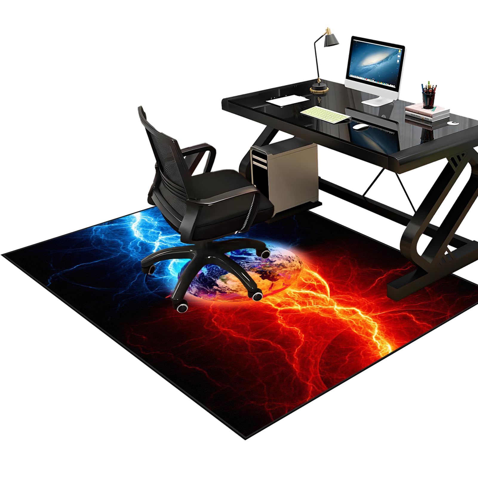 100 x 120 cm mata ochronna do foteli gamingowych | Antypoślizgowa mata na fotel biurowy | mata ochronna na krzesło inwalidzkie | Mata podłogowa do gier na twarde podłogi | Mata do gier podłogowych