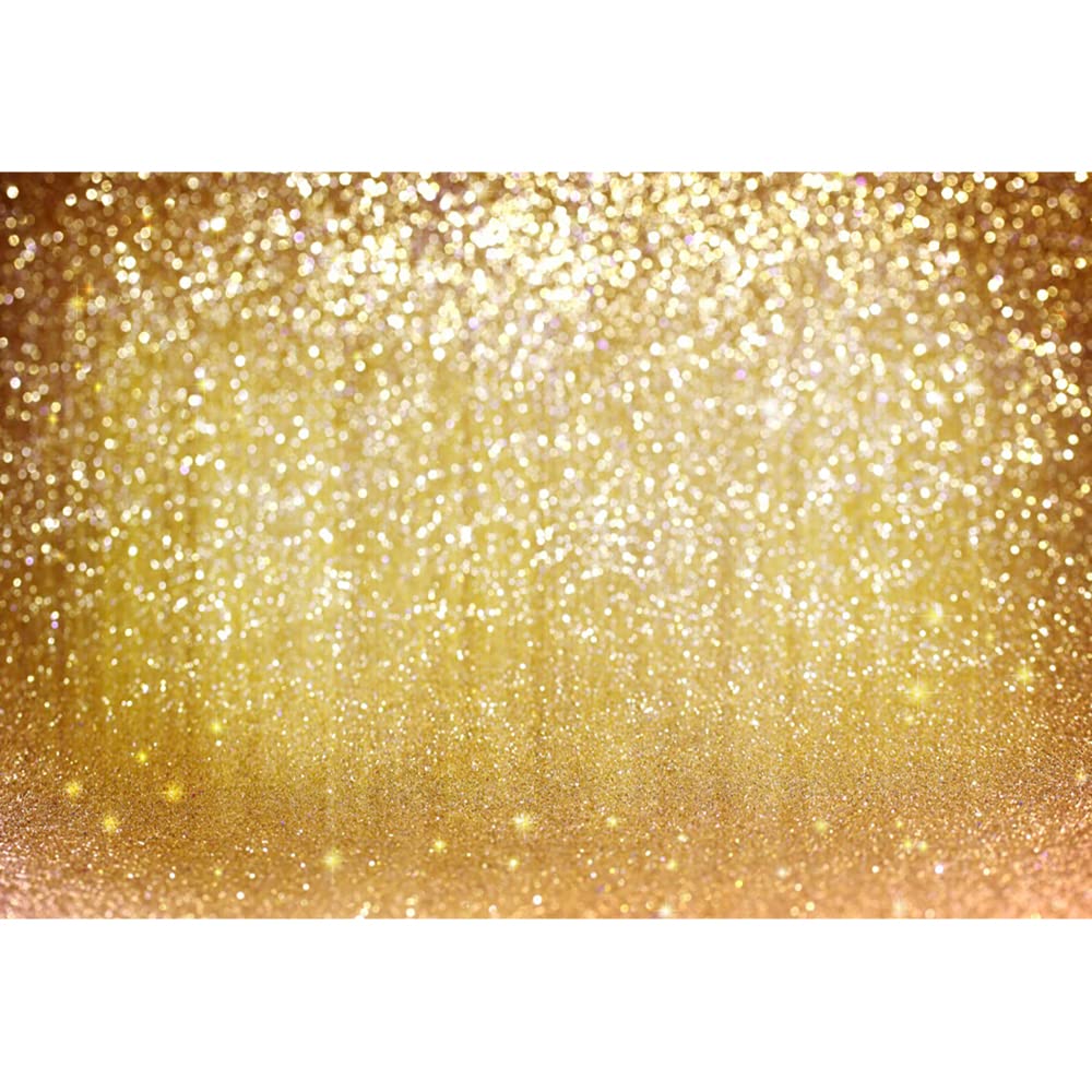 Aoihrraan 3x2m Glitter Oro Bokeh Sfondo Macchie Brillanti Paillettes Dorate Fondali Fotografia Baby Doccia Nozze Compleanno Festa Speakeasy Adulti Bambini Appena Nati Ritratto Studio Fotos Vinile