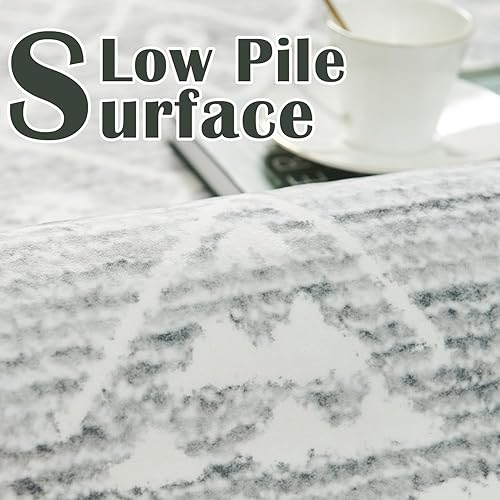 Miniatura 2 de jinchan Alfombra marroquí lavable, moderna, geométrica, antideslizante, con acento para exteriores, delgada, contemporánea, suave, para cocina, sala